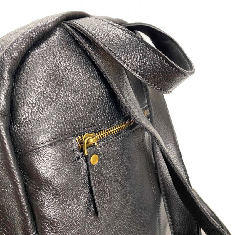 Женский кожаный рюкзак Freedom черный - 8 фото