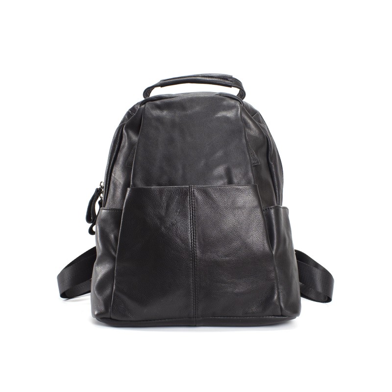 Женский кожаный рюкзак Terri черный фото