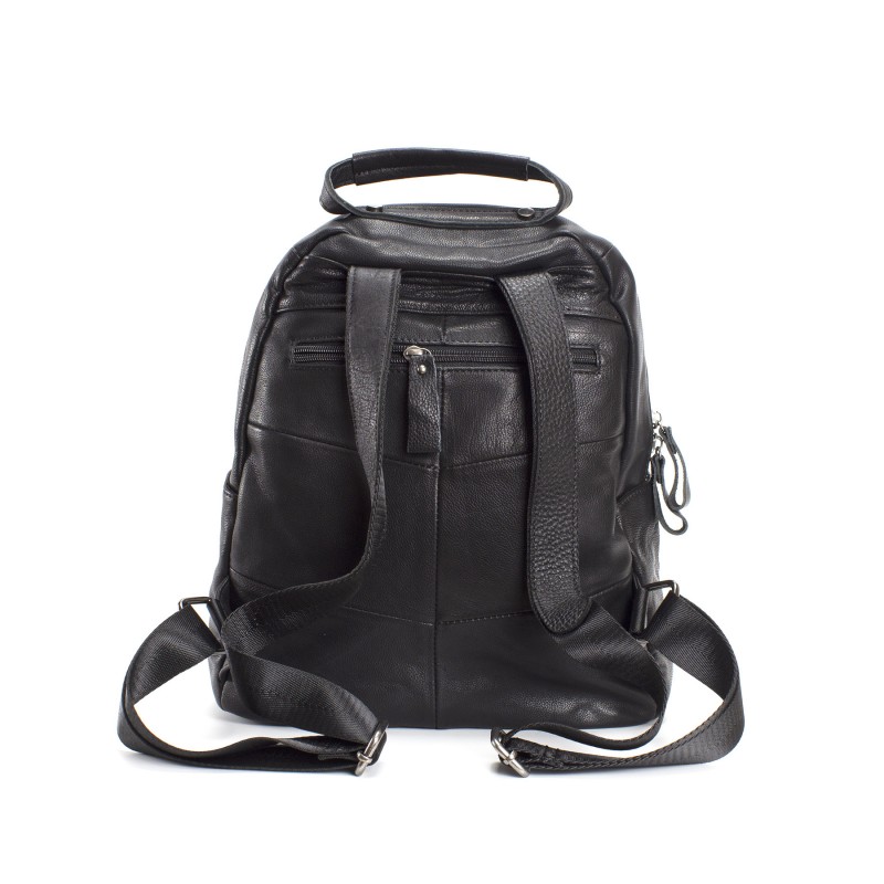 Женский кожаный рюкзак Terri черный - 3 фото