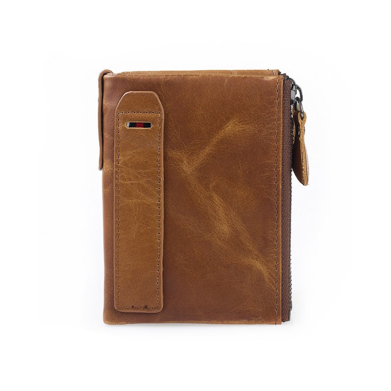 Чоловічий шкіряний гаманець Allen світло-коричневий фото