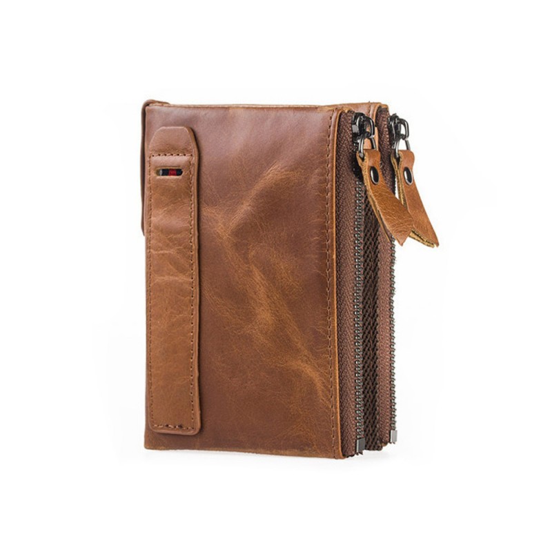 Чоловічий шкіряний гаманець Allen світло-коричневий - 1 фото