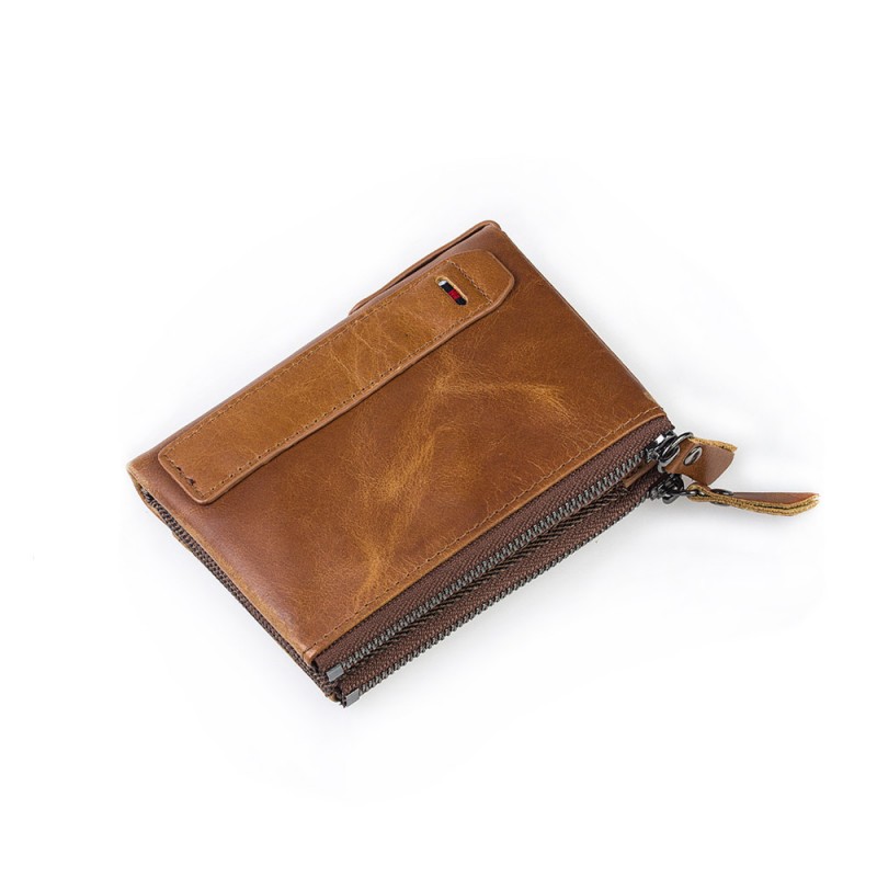 Чоловічий шкіряний гаманець Allen світло-коричневий - 2 фото