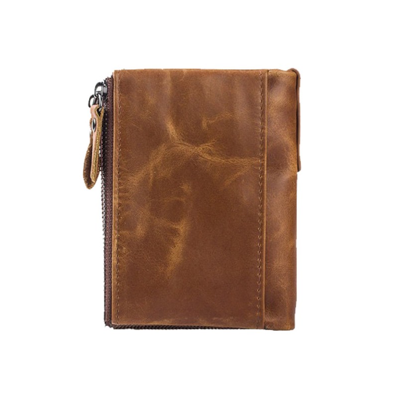 Мужской кожаный кошелек Allen светло-коричневый - 3 фото