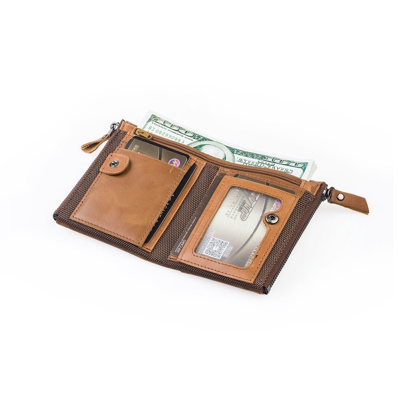 Чоловічий шкіряний гаманець Allen світло-коричневий - 4 фото