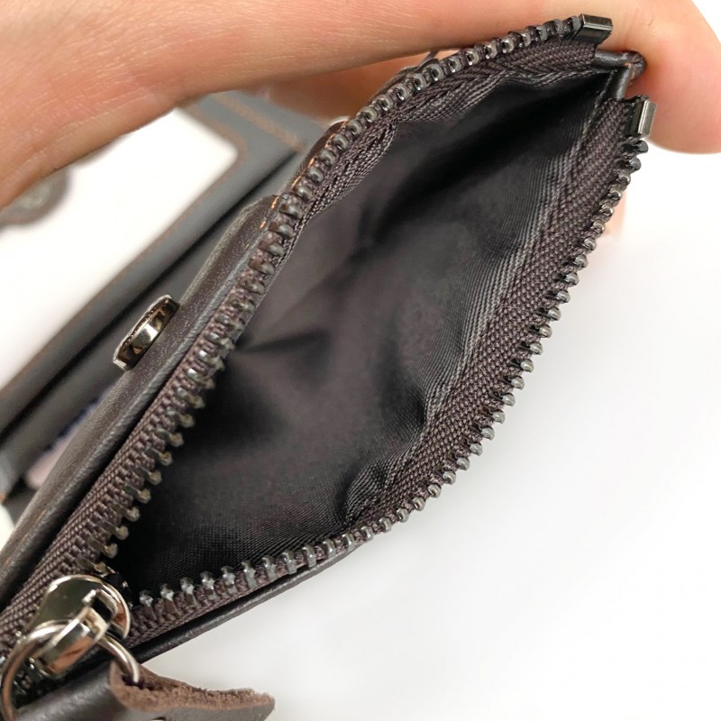 Чоловчий гаманець Kentucky шкіряний темно-коричневий - 6 фото