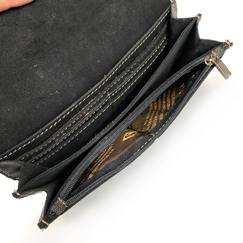 Жіночий шкіряний гаманець Montana чорний - 3 фото