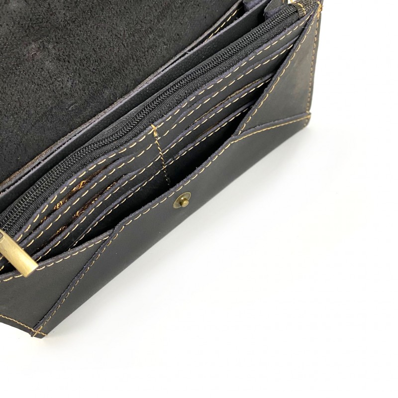 Жіночий шкіряний гаманець Montana S чорний - 2 фото