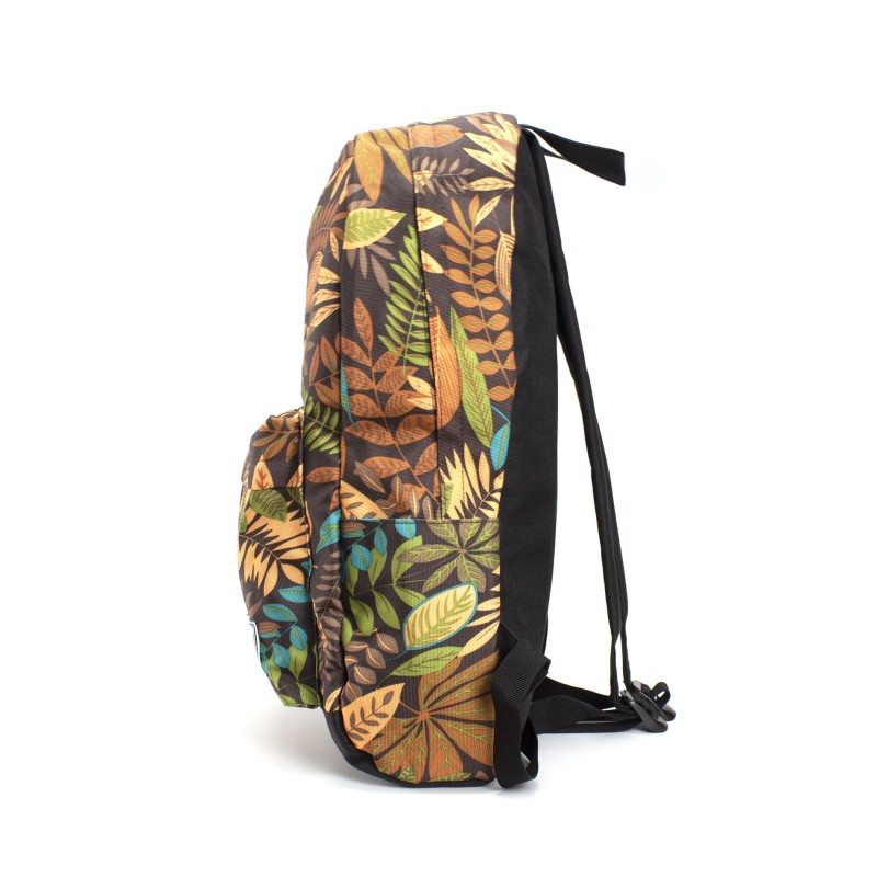 Женский рюкзак Glosiry коричневый с листьями - 3 фото