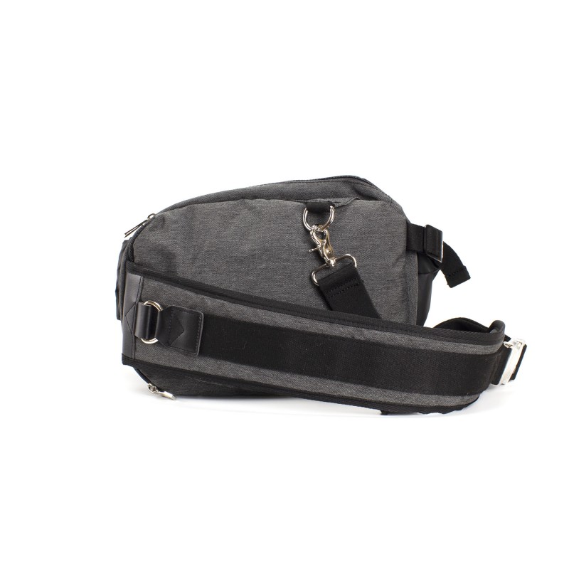 Мужская сумка слинг Mackar Edition через плечо серо-черная - 1 фото