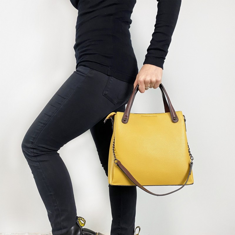 Женская сумка Emily желтая - 8 фото