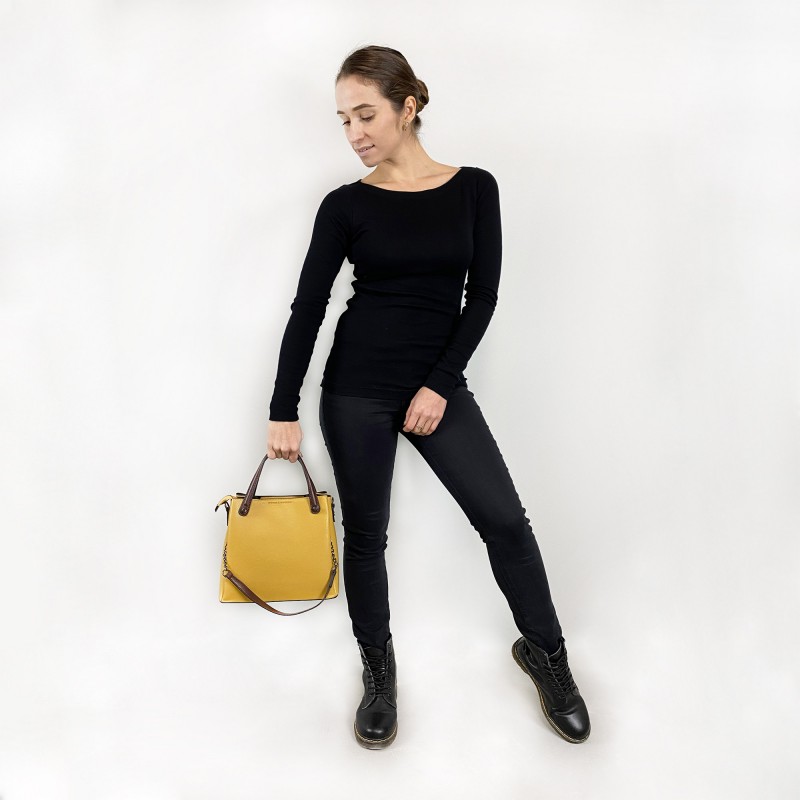 Женская сумка Emily желтая - 10 фото