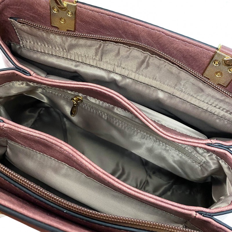 Жіноча класична сумка Tiffany бузкова - 8 фото