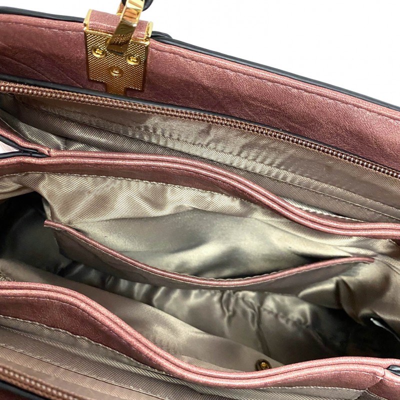 Жіноча класична сумка Tiffany бузкова - 9 фото