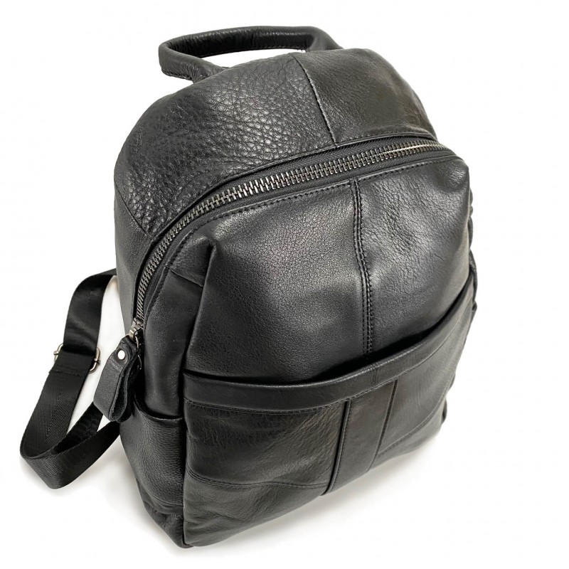 Жіночий шкіряний рюкзак Aero чорний - 10 фото