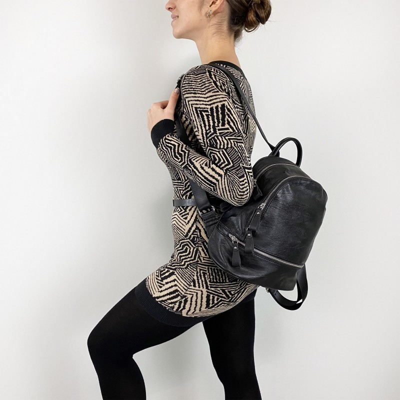 Жіночий рюкзак Sandy чорний - 5 фото