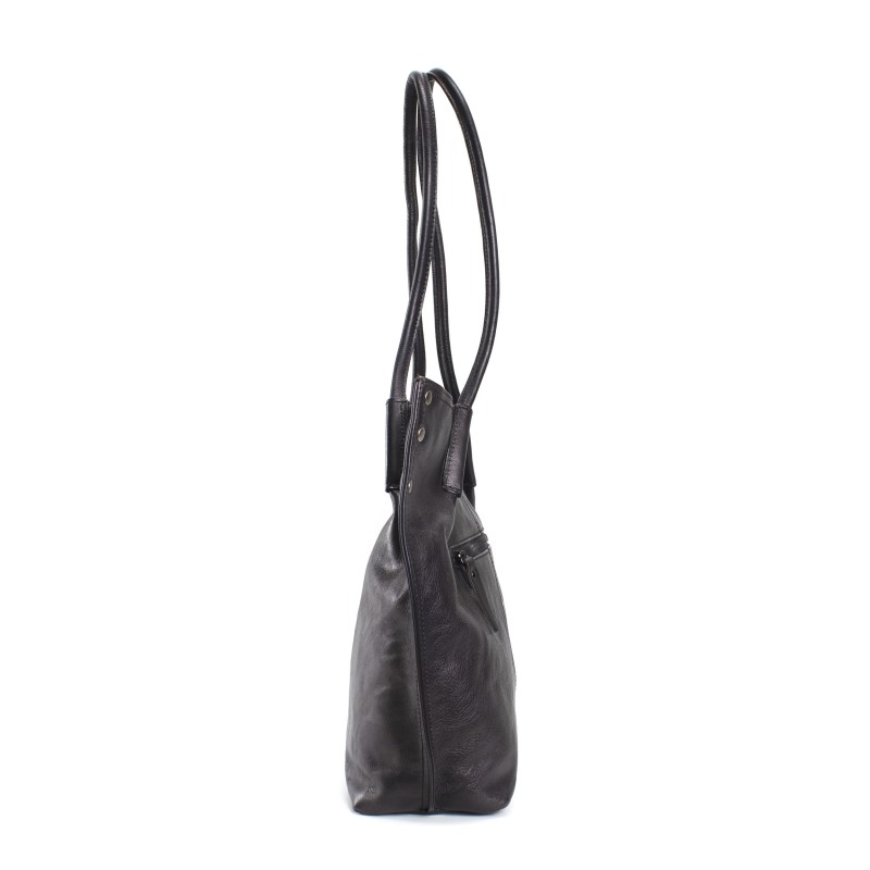 Женская кожаная сумка Biu Adler черный - 1 фото