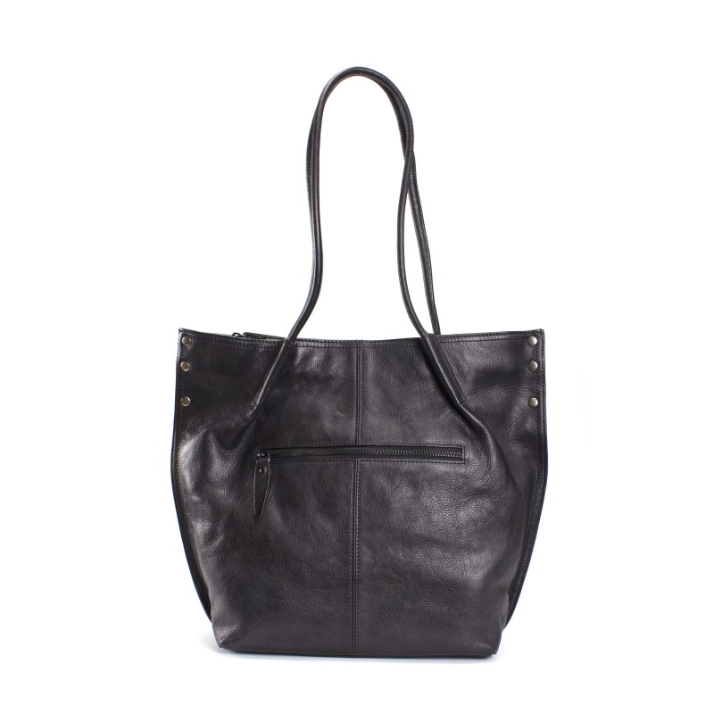 Женская кожаная сумка Biu Adler черный - 2 фото
