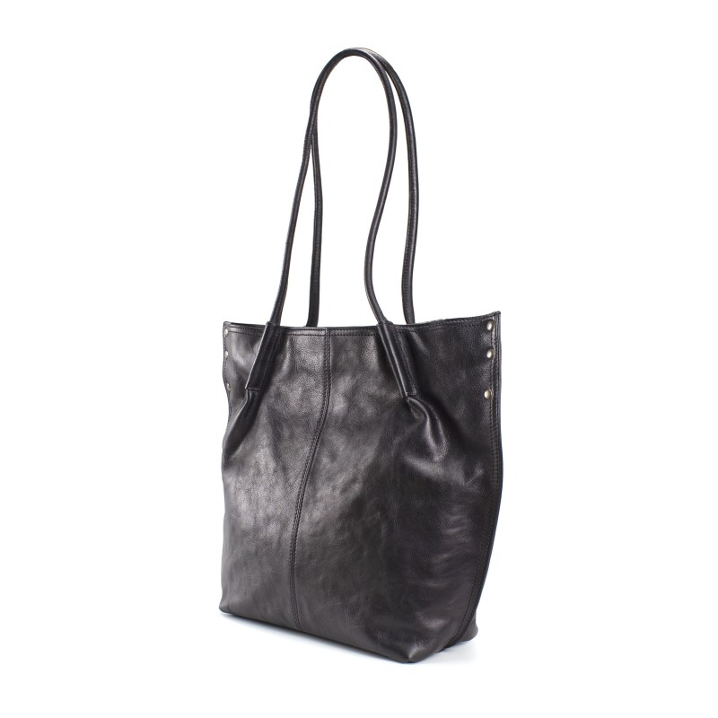 Жіноча шкіряна сумка Biu Adler чорна - 3 фото