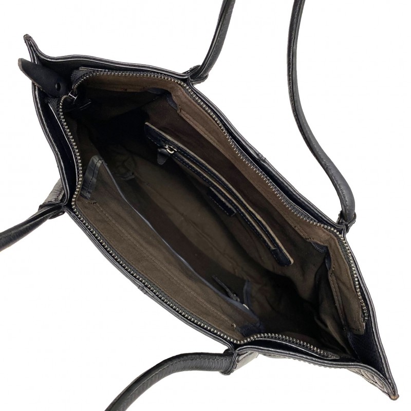 Женская кожаная сумка Biu Adler черный - 4 фото
