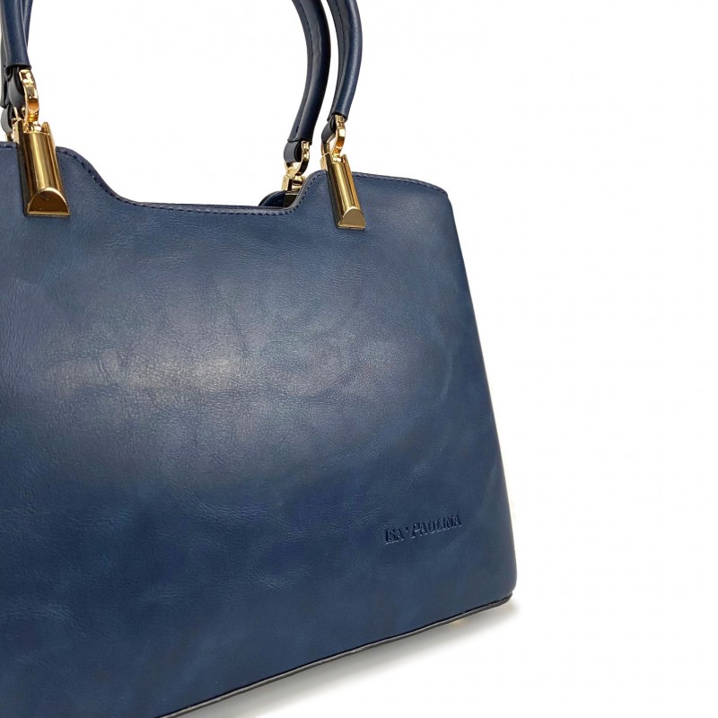 Жіноча класична сумка Isa Paulina Fly синя - 6 фото