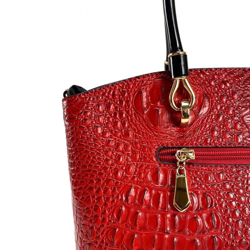 Жіноча класична сумка Inessa червона - 7 фото
