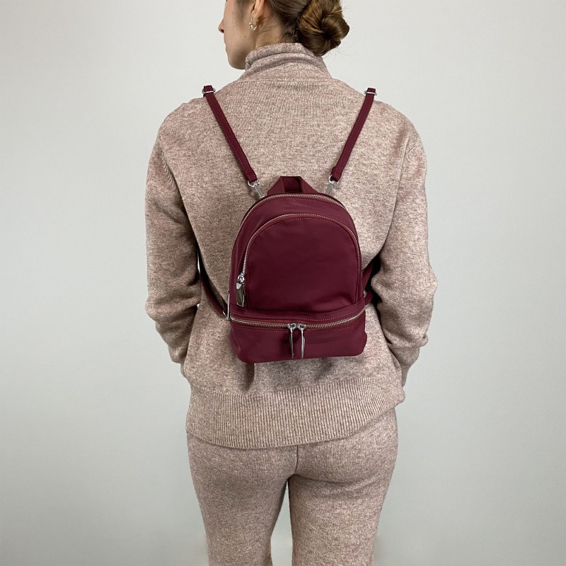 Жіночий рюкзак Eva бордовий - 4 фото