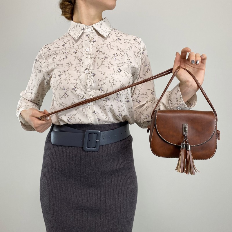 Жіноча сумка-клатч Anita коричнева - 4 фото