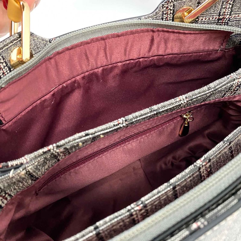 Жіноча класична сумка Melody сіра - 8 фото