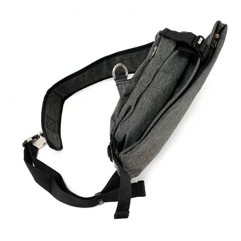 Мужская сумка слинг Mackar Style через плечо серая - 9 фото