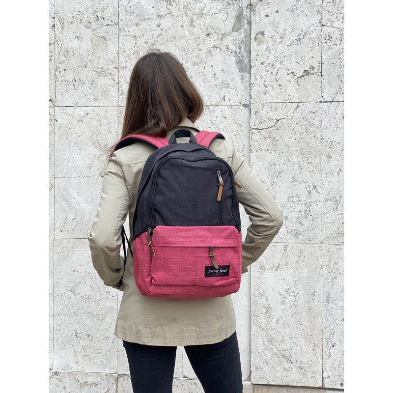 Жіночий рюкзак Fashion чорно-рожевий - 4 фото