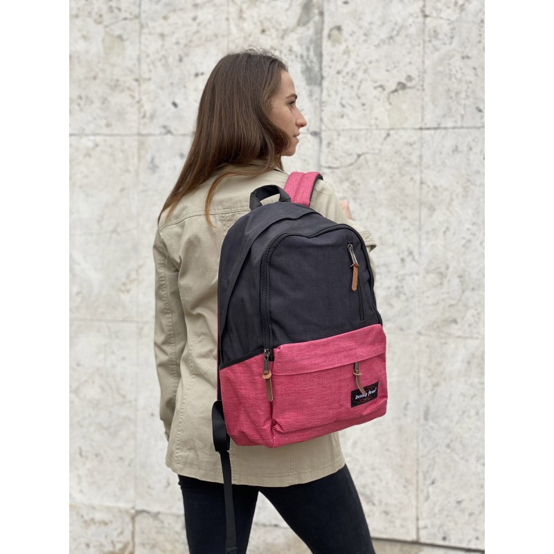 Жіночий рюкзак Fashion чорно-рожевий - 7 фото
