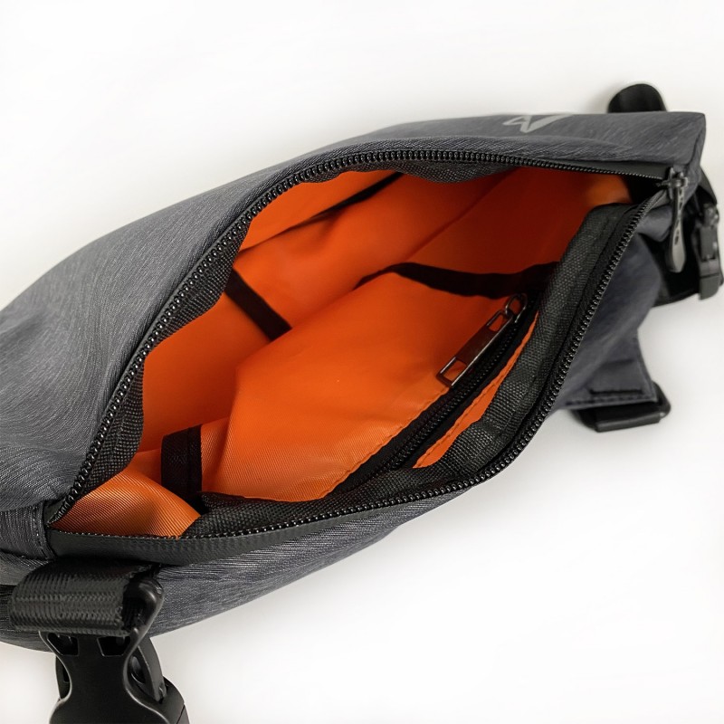 Мужская сумка-рюкзак слинг MY на одно плечо графит - 4 фото