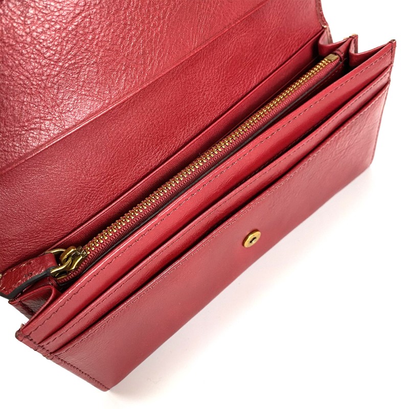 Женский кошелек Alyssa кожаный красный - 2 фото