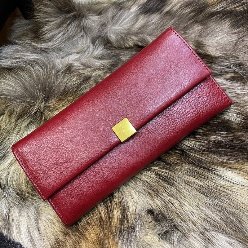 Женский кошелек Alyssa кожаный красный - 4 фото