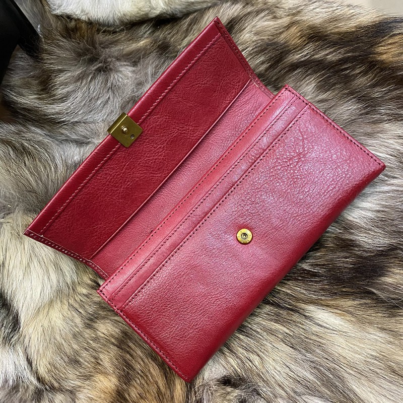 Женский кошелек Alyssa кожаный красный - 5 фото