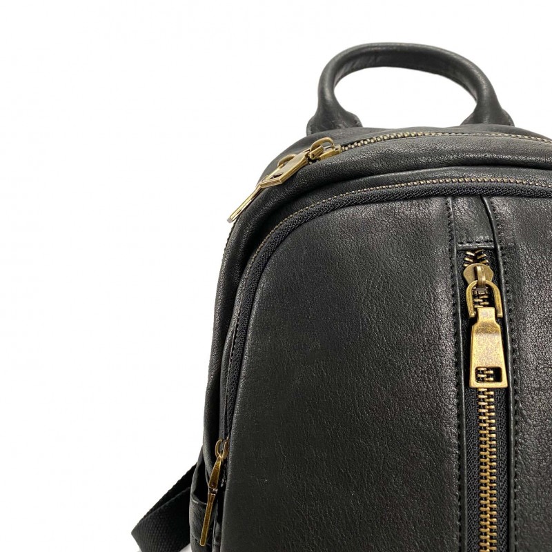 Женский кожаный рюкзак Eliza черный - 13 фото