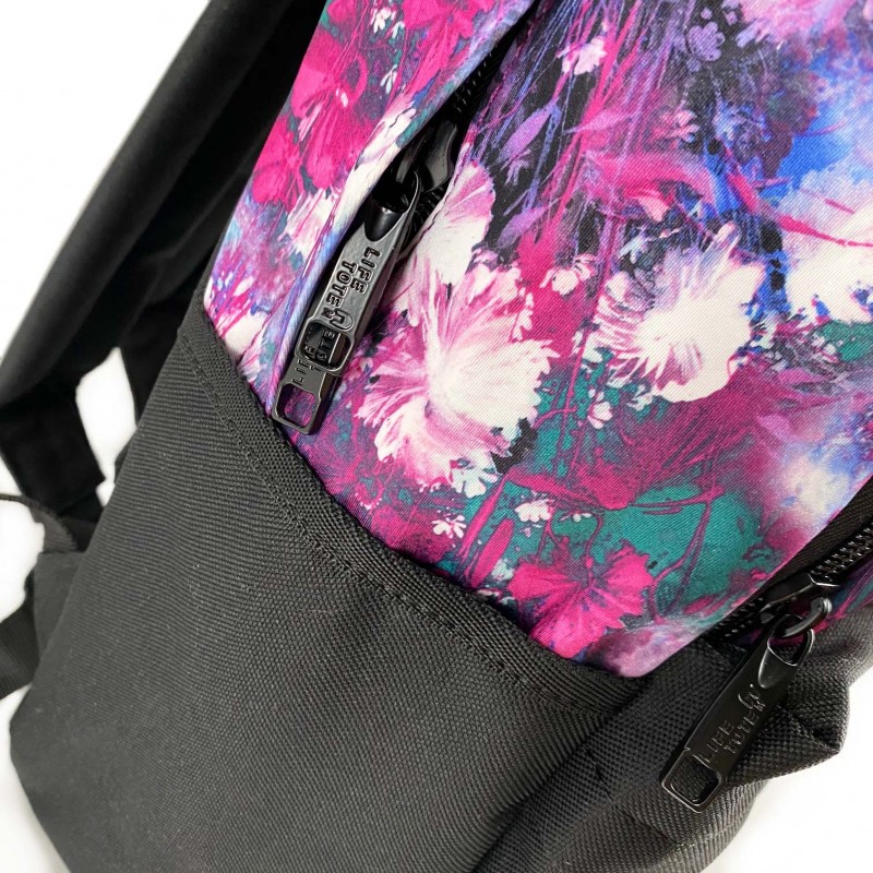 Женский рюкзак Flowers фиолетовый - 7 фото