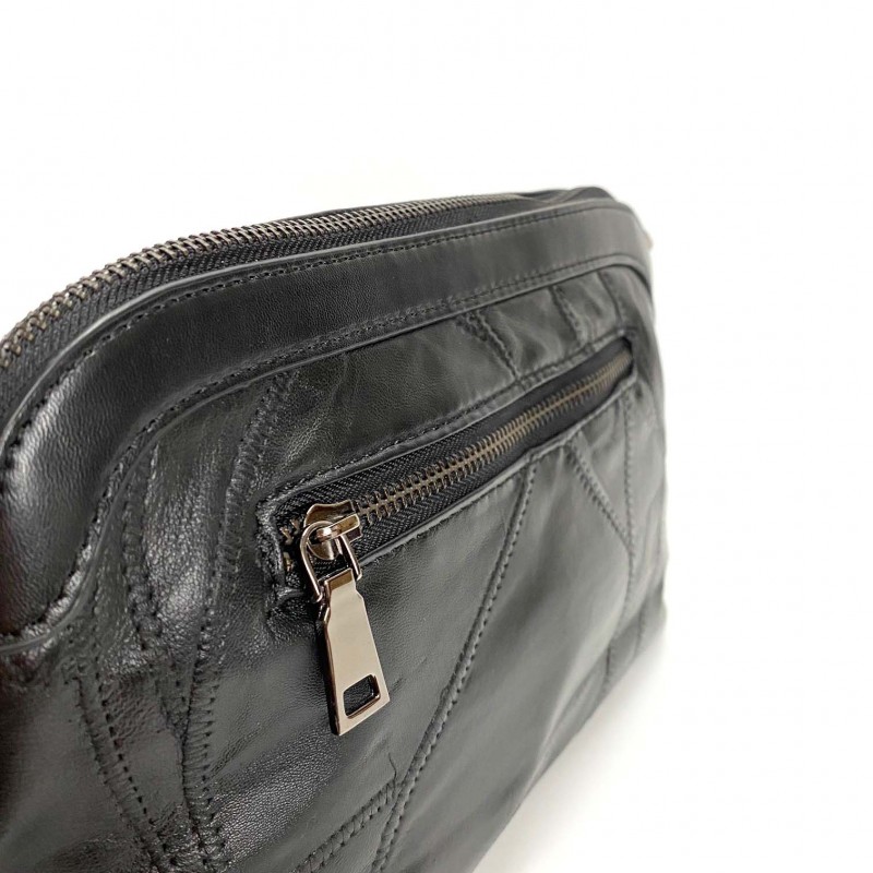 Жіноча сумка-клатч Louisa чорна - 8 фото