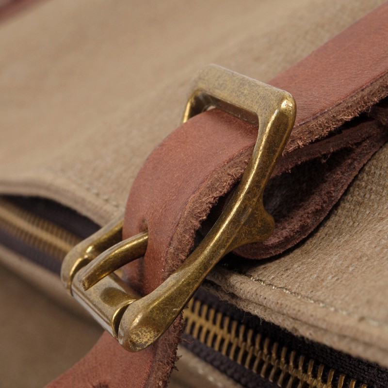 Женская городская сумка-тоут Carabo серо-коричневая - 7 фото