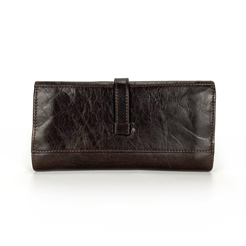 Жіночий шкіряний гаманець Laura темно-коричневий - 1 фото