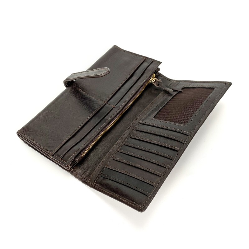 Женский кожаный кошелек Laura темно-коричневый - 2 фото