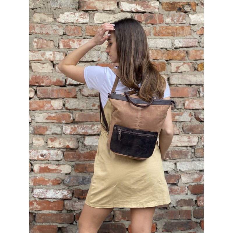 Жіночий рюкзак Casual way світло-коричневий - 1 фото