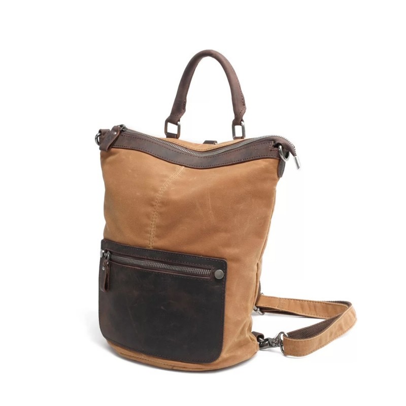 Женский рюкзак Casual way светло-коричневый - 9 фото