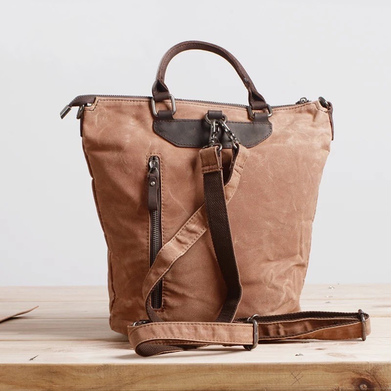 Женский рюкзак Casual way светло-коричневый - 11 фото