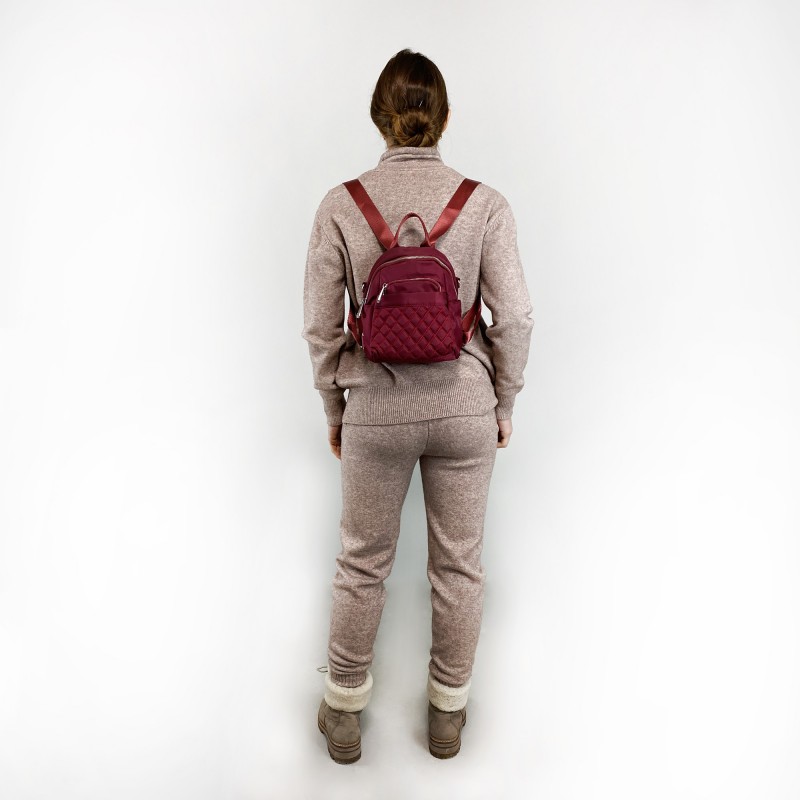 Рюкзак жіночий бордовий Viva - 7 фото
