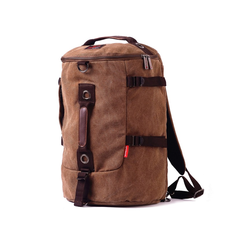 Чоловічий міський рюкзак-сумка Spywalk коричневий - 7 фото