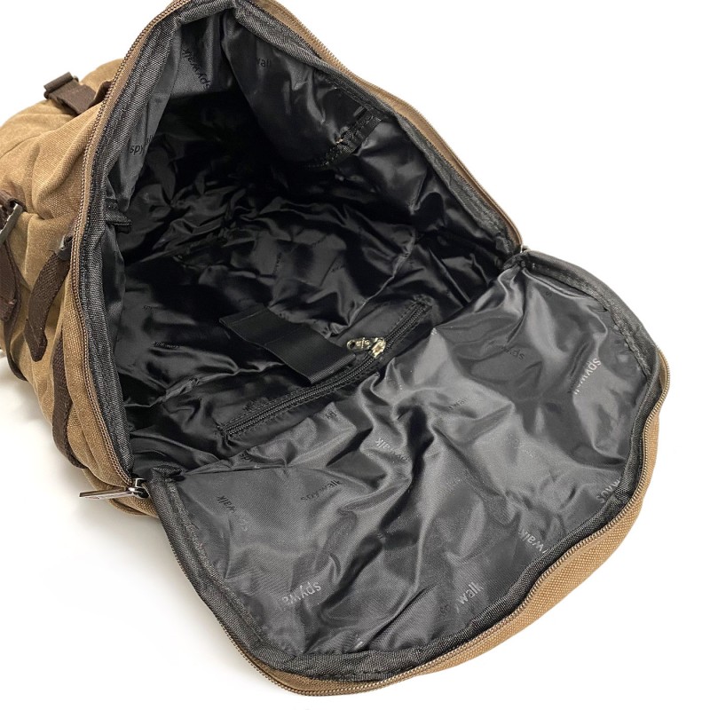 Чоловічий міський рюкзак-сумка Spywalk коричневий - 11 фото