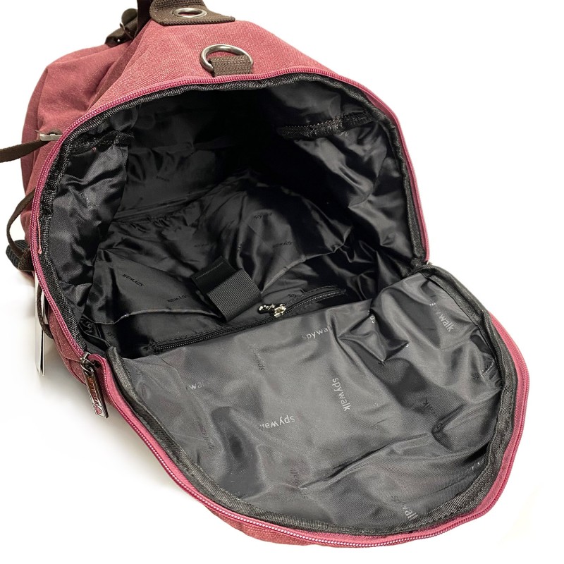 Чоловічий міський рюкзак-сумка Spywalk рожевий - 8 фото