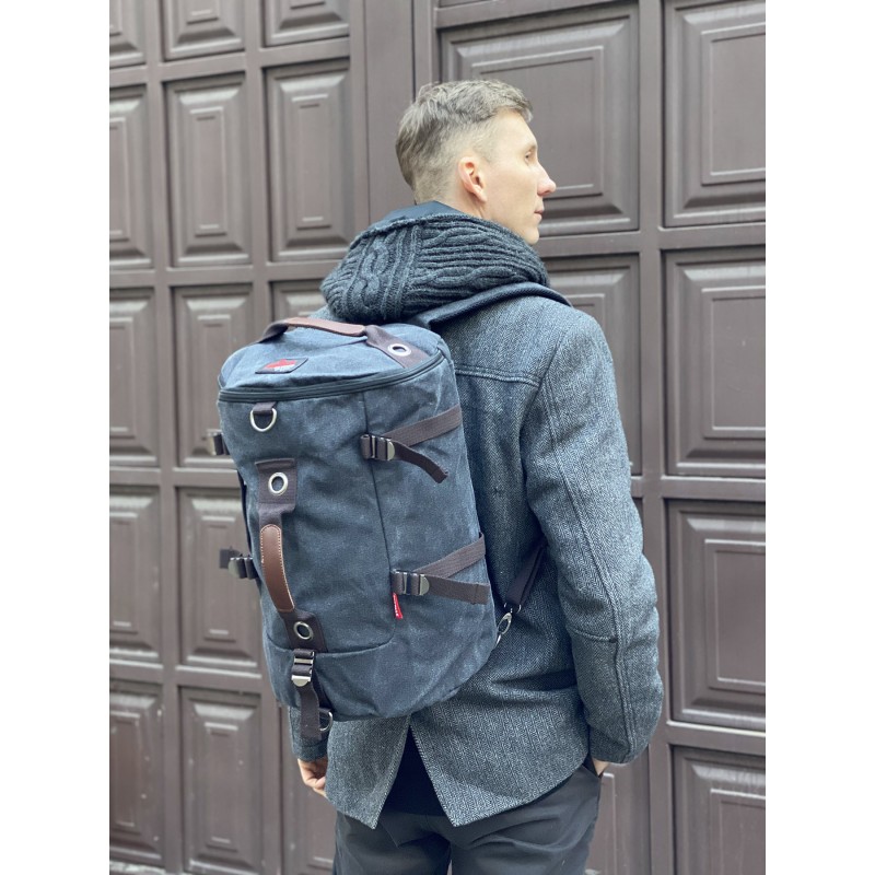 Чоловічий міський рюкзак-сумка Spywalk графіт - 13 фото