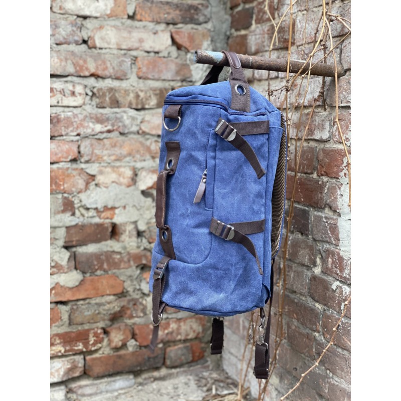Мужской городской рюкзак-сумка Hunter синий - 5 фото